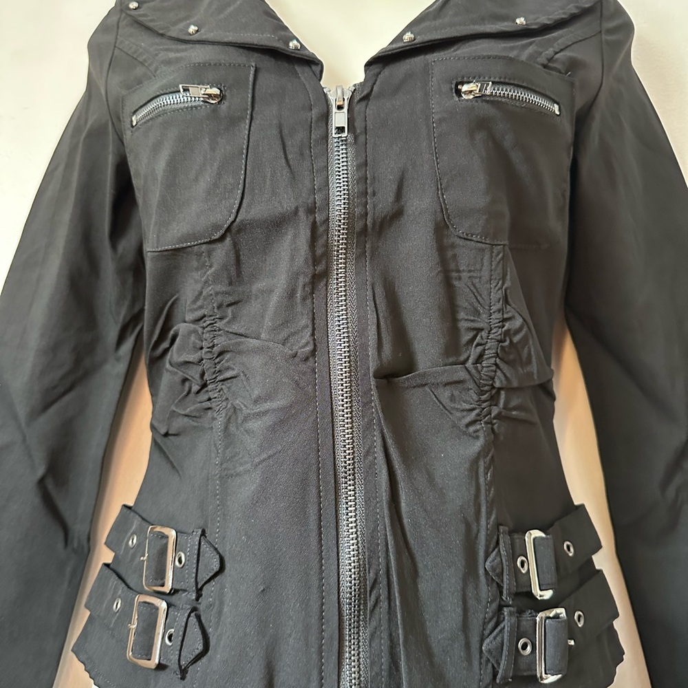 Women's Black Studded Jacket - Picture 5 of 9
